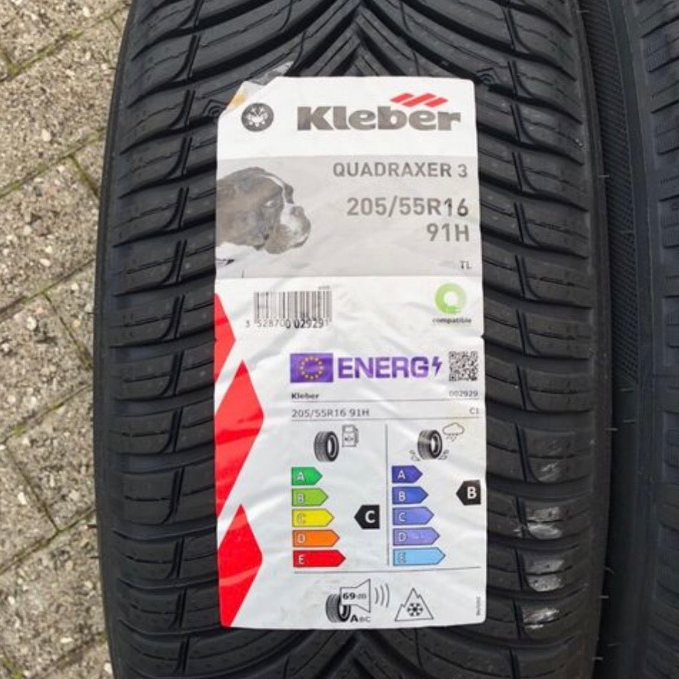 Etichetta Kleber Quadraxer 3 205/55R16 91H - fronte