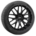 Cerchio Platin P70 21" nero opaco con pneumatico Hankook invernale – vista frontale