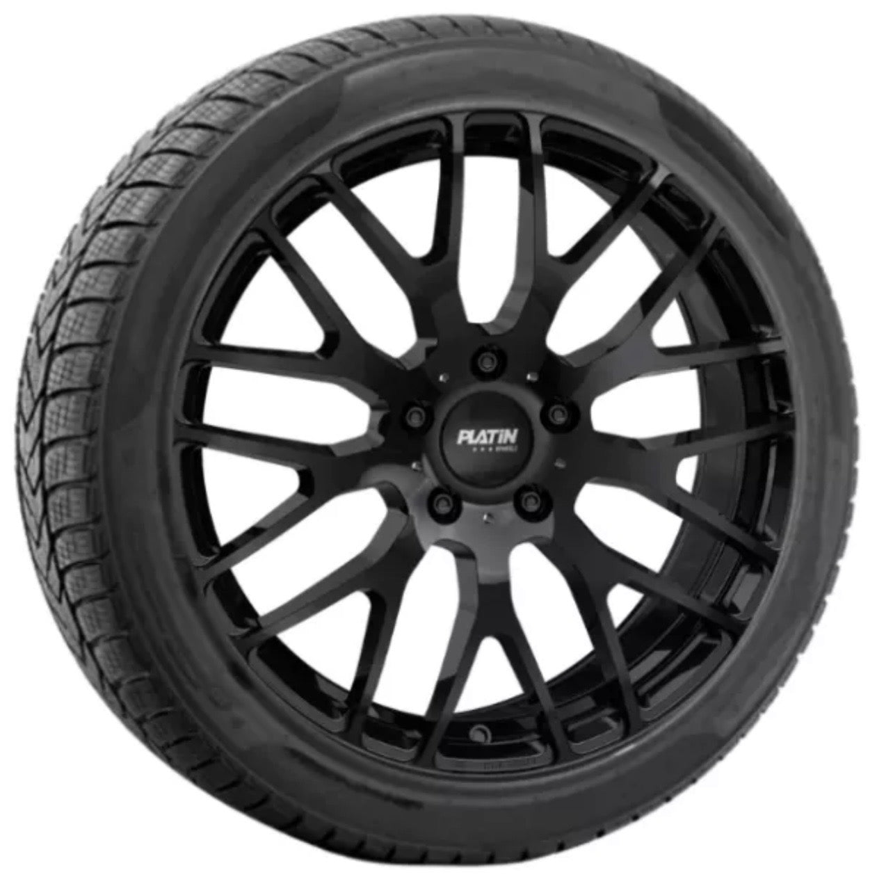 Cerchio Platin P70 21" nero opaco con pneumatico Hankook invernale – vista laterale