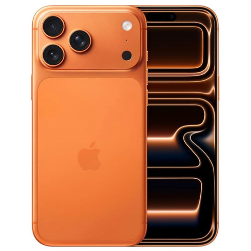 Apple iPhone 17 Pro Max Arancione Cosmico – fronte e retro