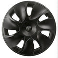 Copricerchio 18" Tesla Model Y Cyclone Style nero opaco – vista frontale