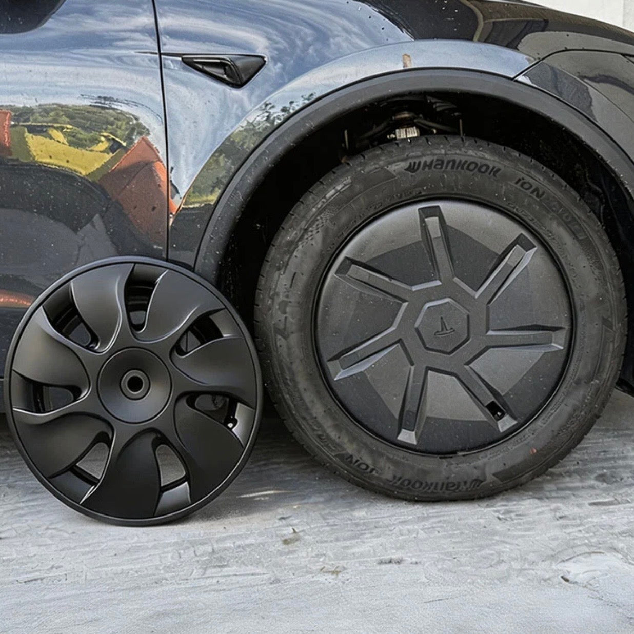 Set copricerchi 18" Tesla Model Y Cyclone Style – confronto modelli