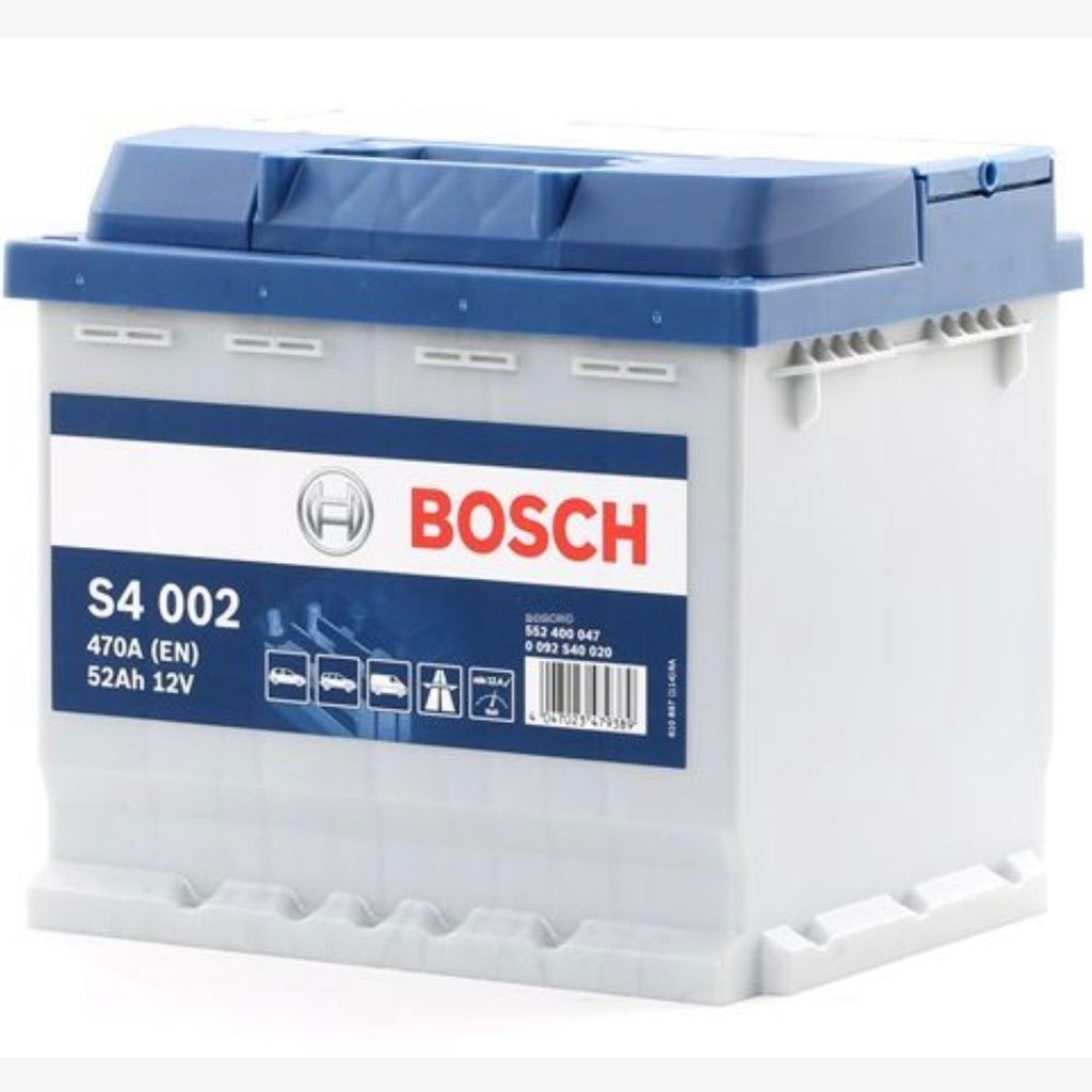 Batteria Bosch S4 002 52Ah 12V 470A - Vista frontale