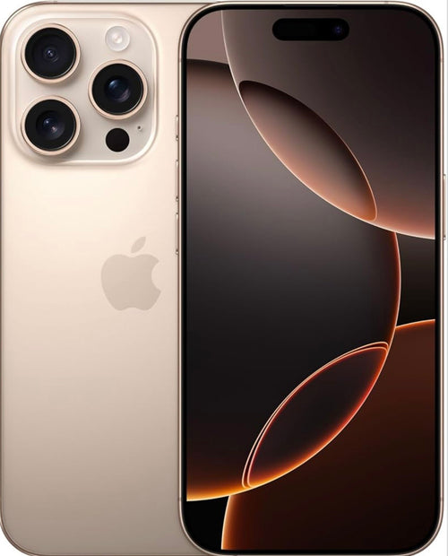 iPhone 16 Pro Titanium Sand fronte e retro