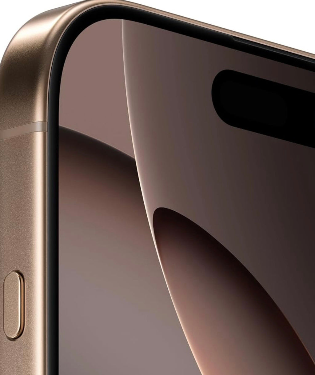 iPhone 16 Pro Titanium Sand dettaglio bordo
