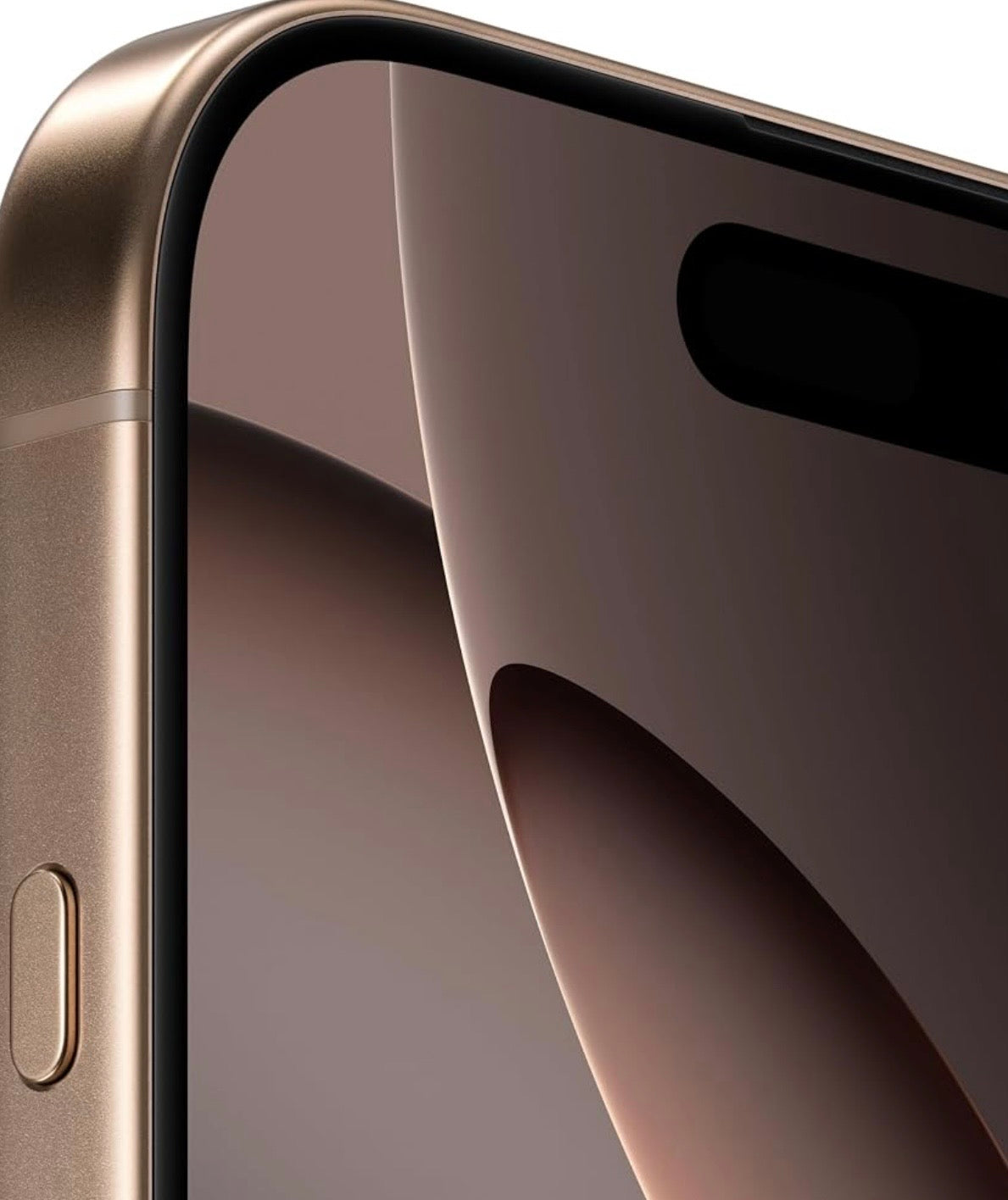 iPhone 16 Pro Titanium Sand dettaglio bordo