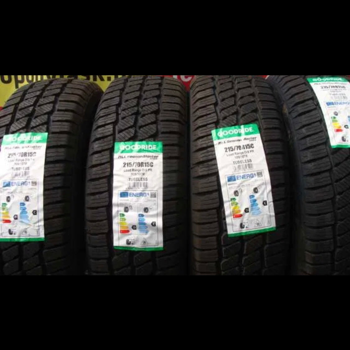 Misura 215/70R15C incisa sul fianco del pneumatico Goodride SW613
